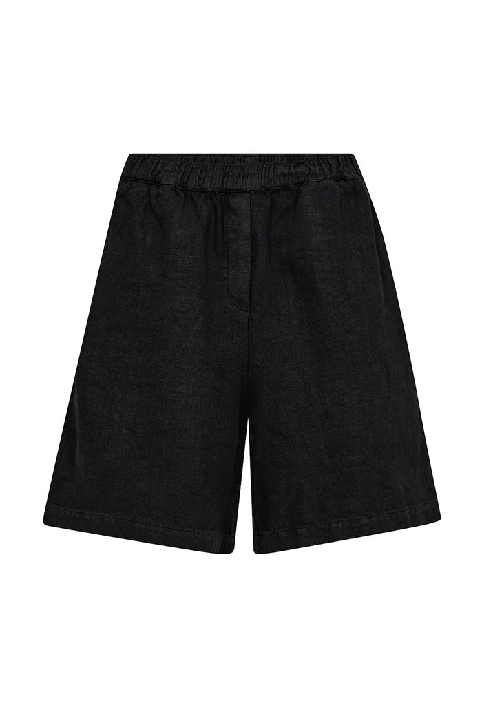 Eie Linen Bermuda Shorts - Black