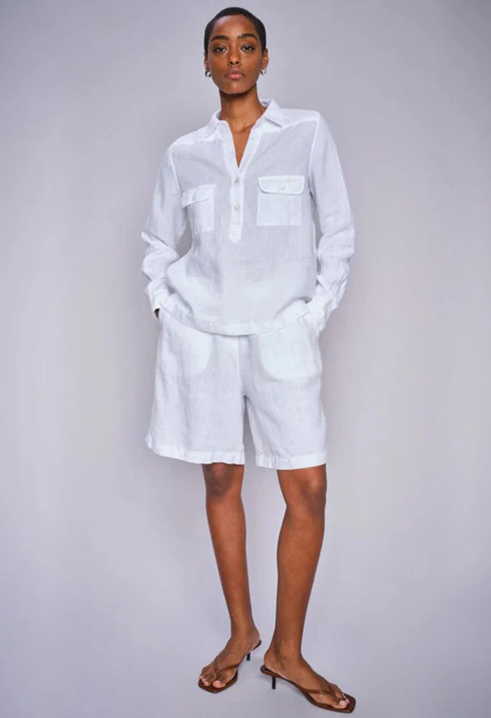 Eie Linen Bermuda Shorts - White