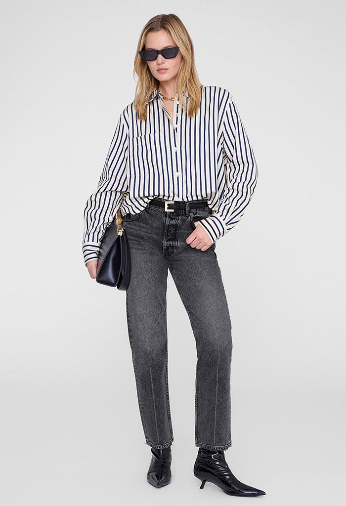Essie Cropped Shirt – Maritime Stripe