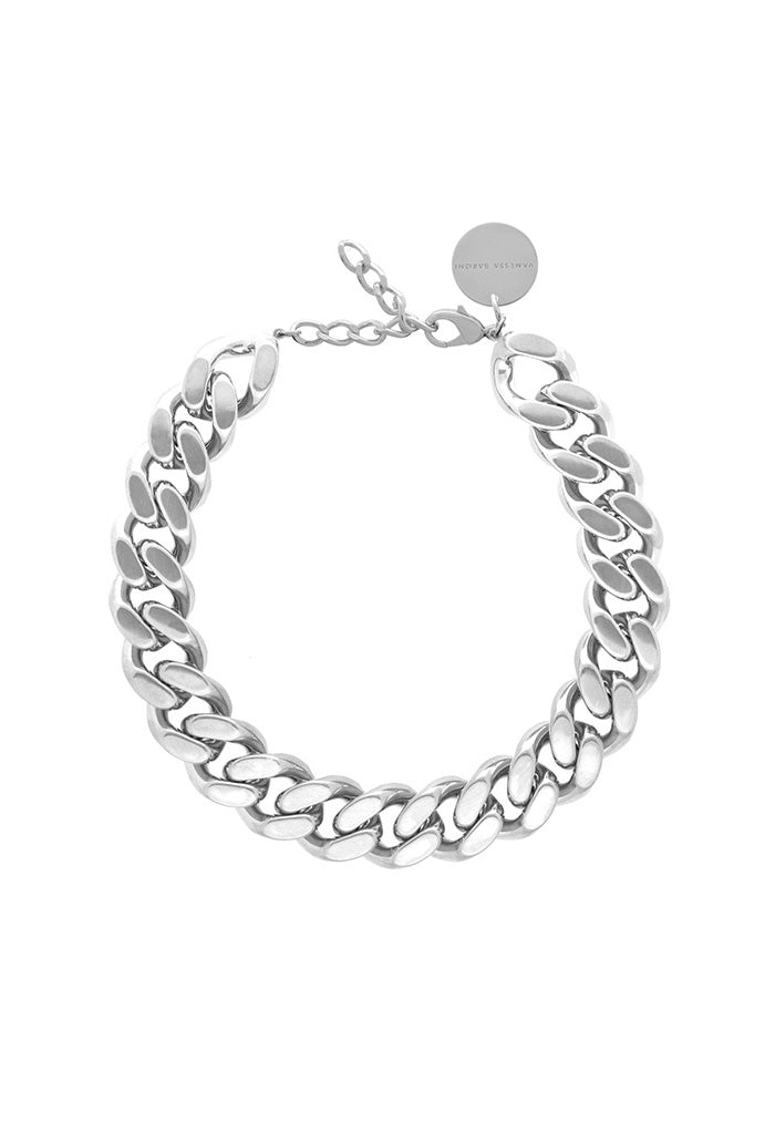 Flat Chain Necklace - Silver