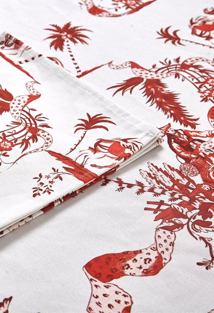 Red Toile Tablecloth