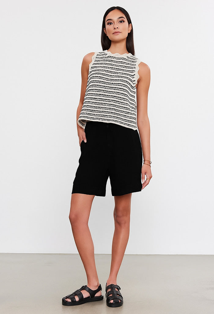 Francis Linen Short - Black