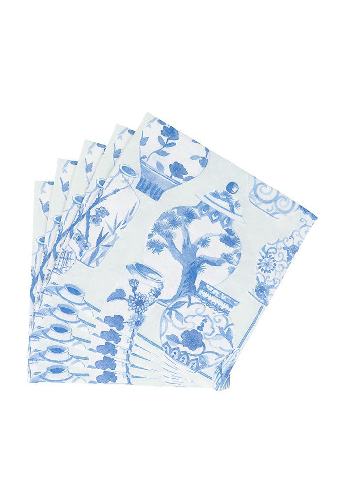 Glazed Porcelain Celadon Paper Linen Luncheon Napkins