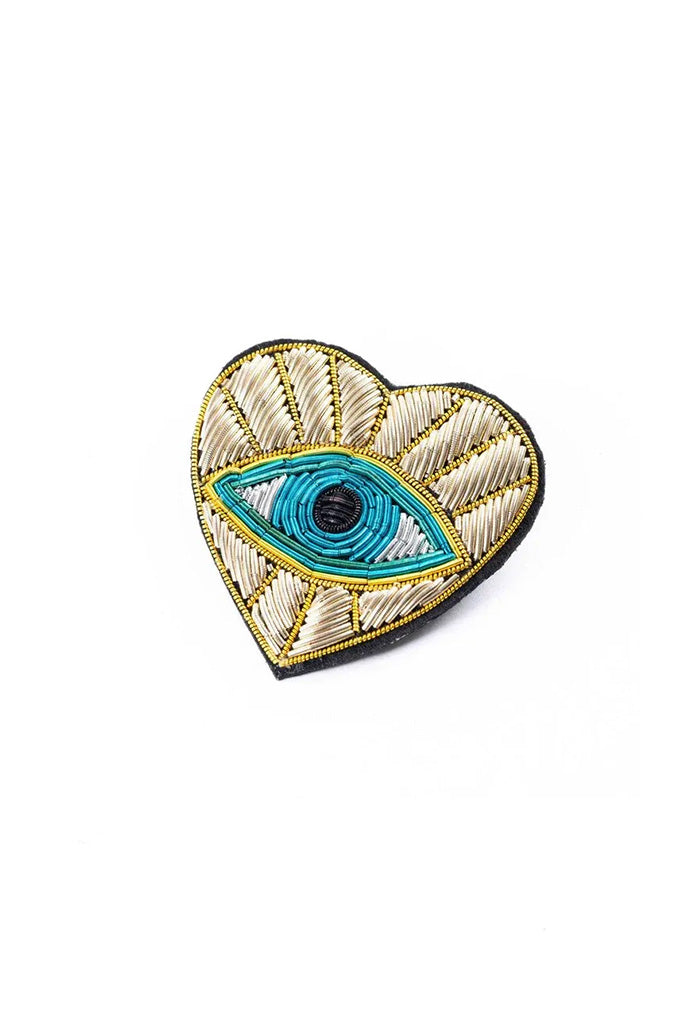 Gold Evil Eye Brooch