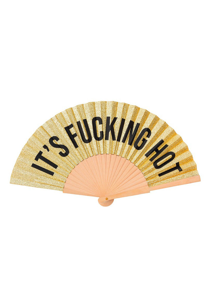 Gold Hand Fan - Fucking Hot