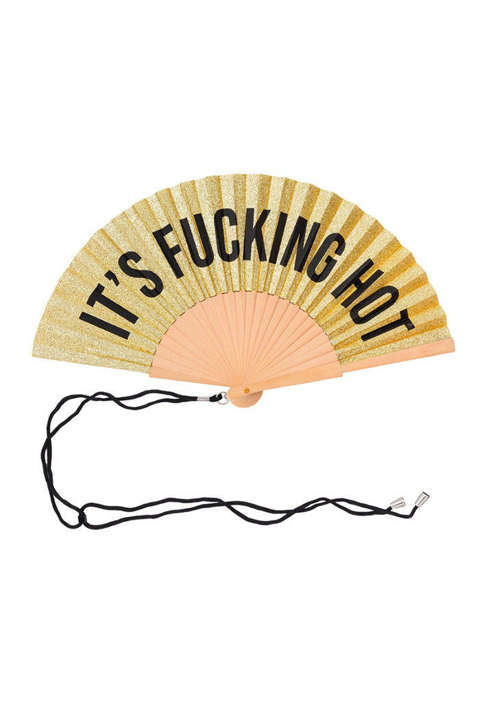 Gold Hand Fan - Fucking Hot