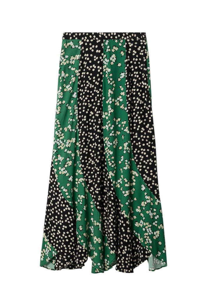 Gracella Skirt - City Floral Mix Olive
