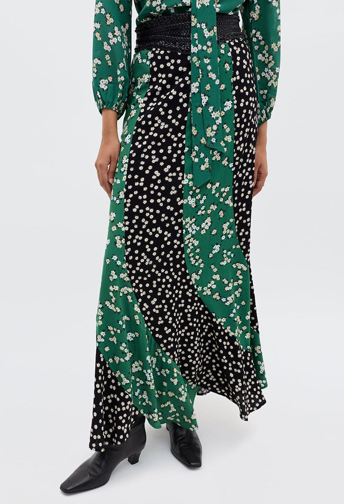 Gracella Skirt - City Floral Mix Olive