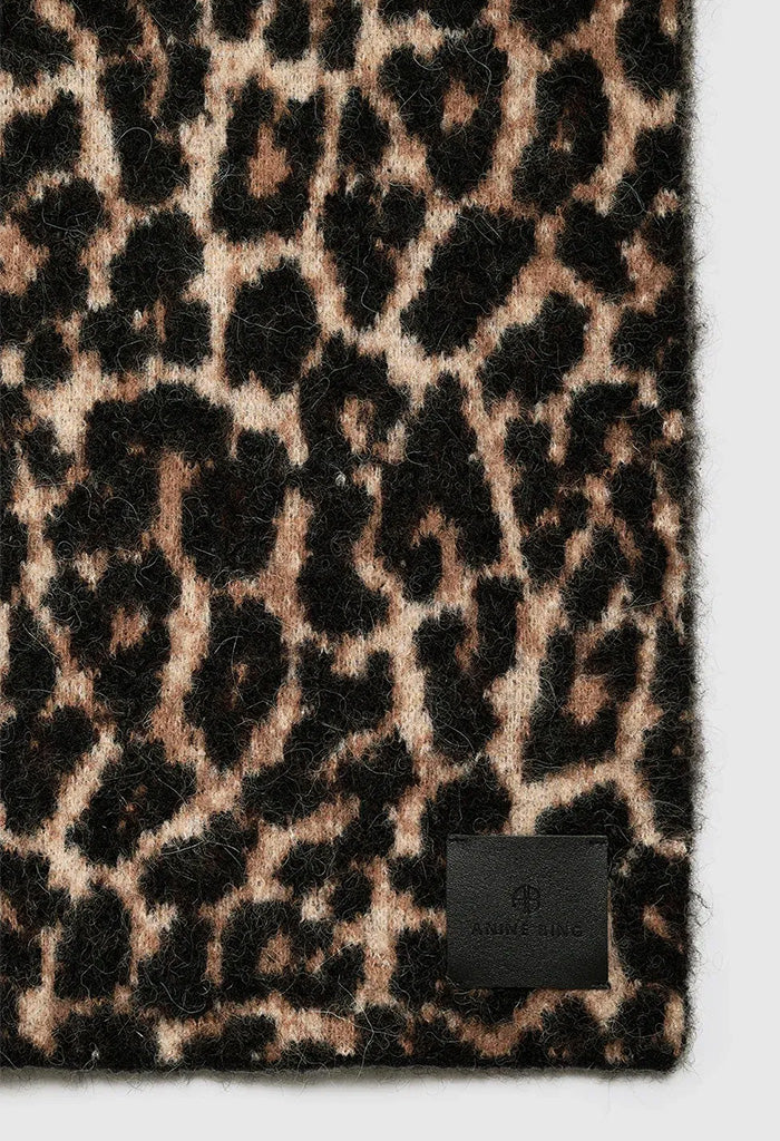Hannah Scarf - Black And Brown Leopard