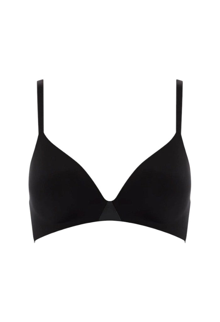 Essentiall Wirefree Triangle T-Shirt Bra - Black