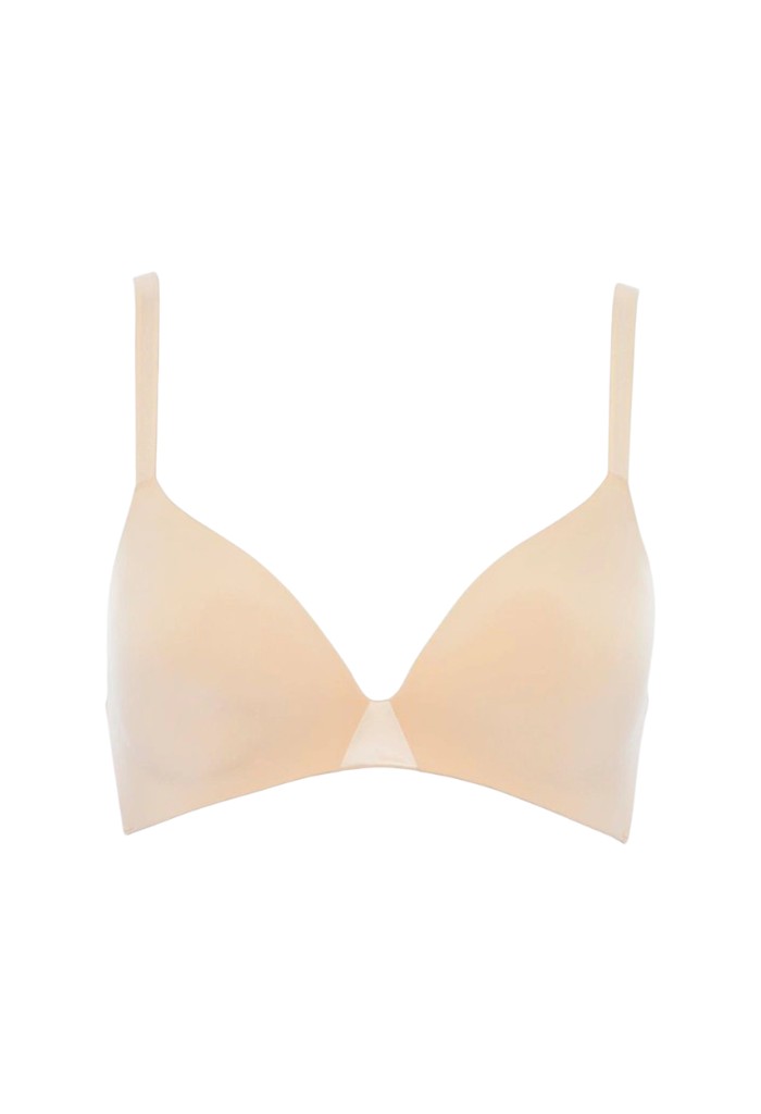 Essentiall Wirefree Triangle T-Shirt Bra - Golden Beige