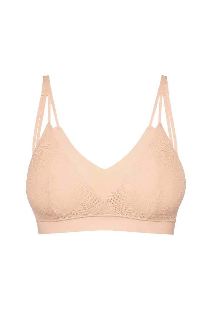 Soft Stretch Lace Bralette - Golden Beige