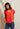 Hendrix Basic V-Neck -  Poppy Red