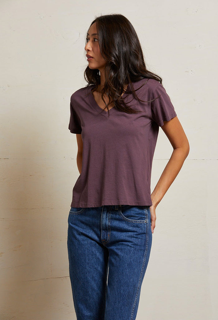 Hendrix Basic V-Neck - Plum