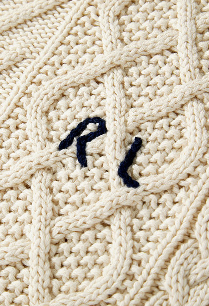Highland Knit Throw - Cream