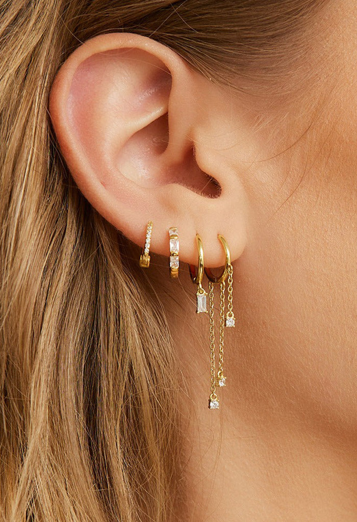 Holi Gold Huggie Earrings
