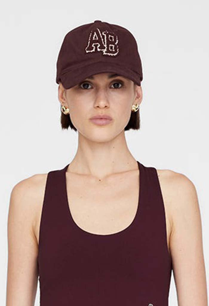 Jeremy Baseball Cap Letterman - Dark Burgundy