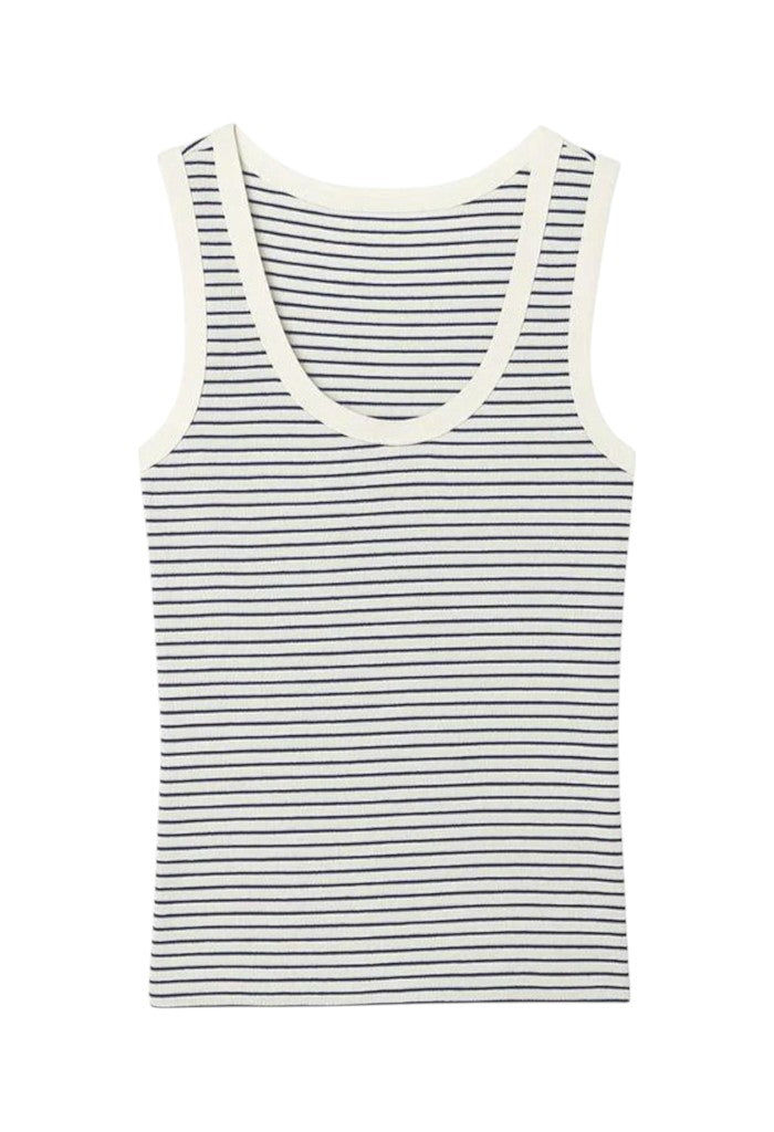 Jordan Ribbed Tank - Navy Stripe