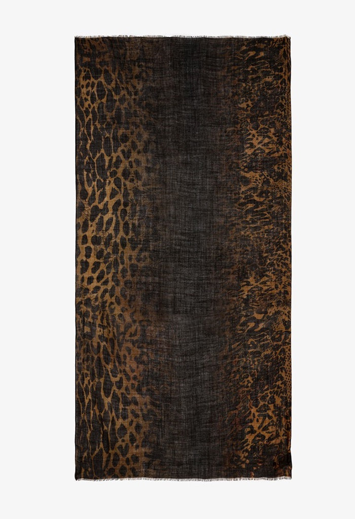 Judy Leopard Scarf - Latte