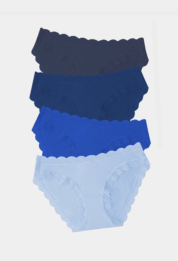 Knicker Four Pack - Cherryade Blue
