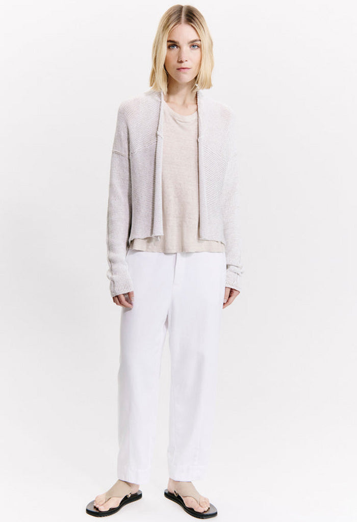 Knit Melange Cardigan - Sand Melange