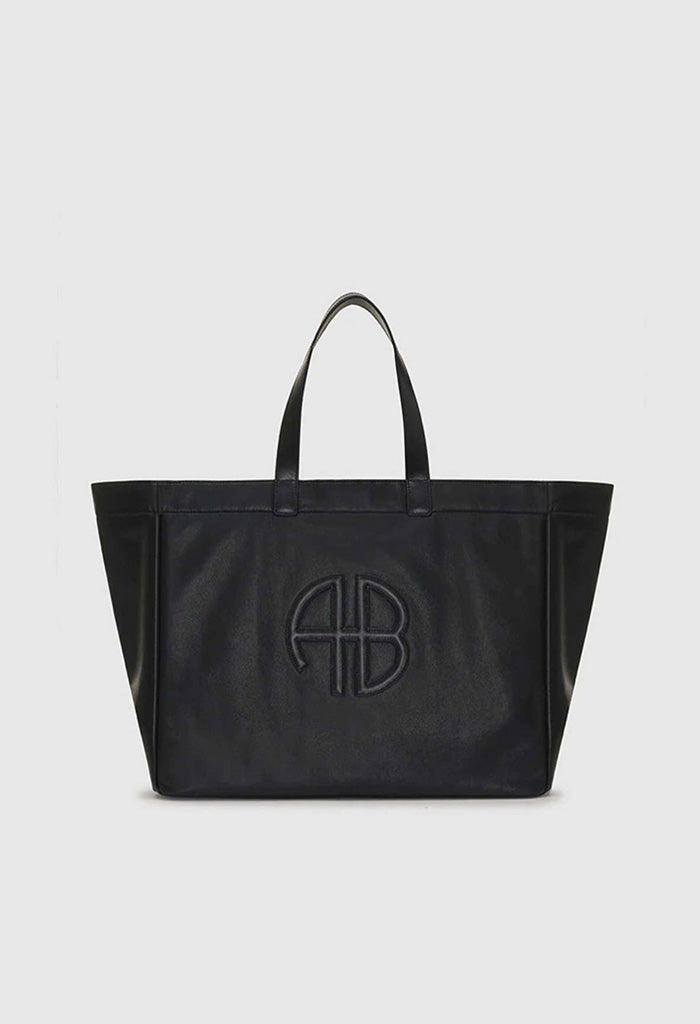 Large Rio Tote - Black Recycled Leather