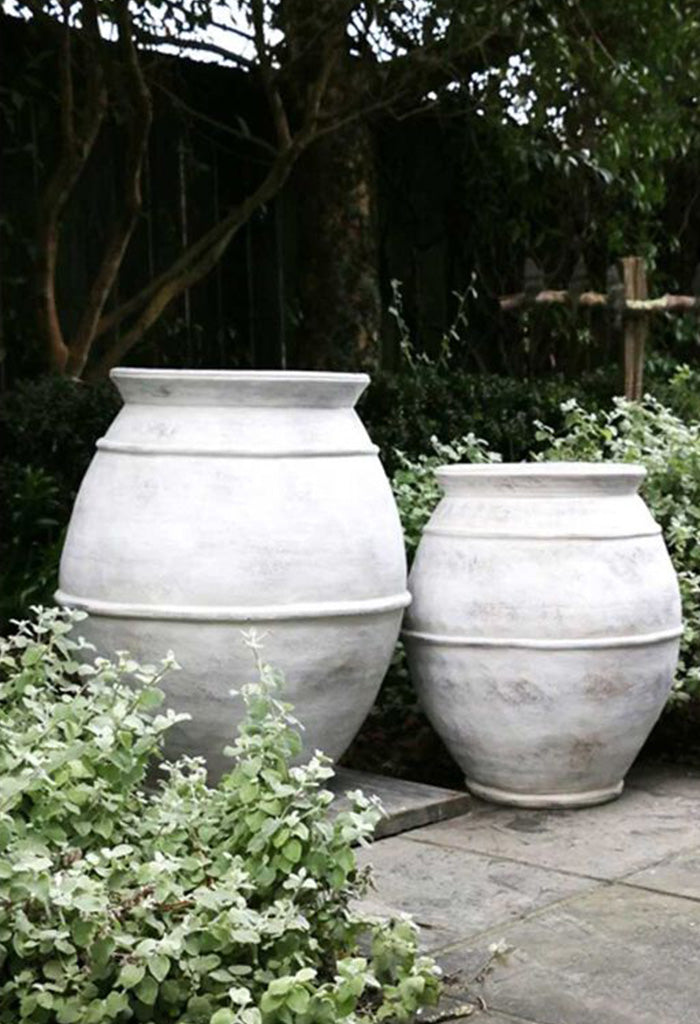 Large Tuscan Urm - Santorini White