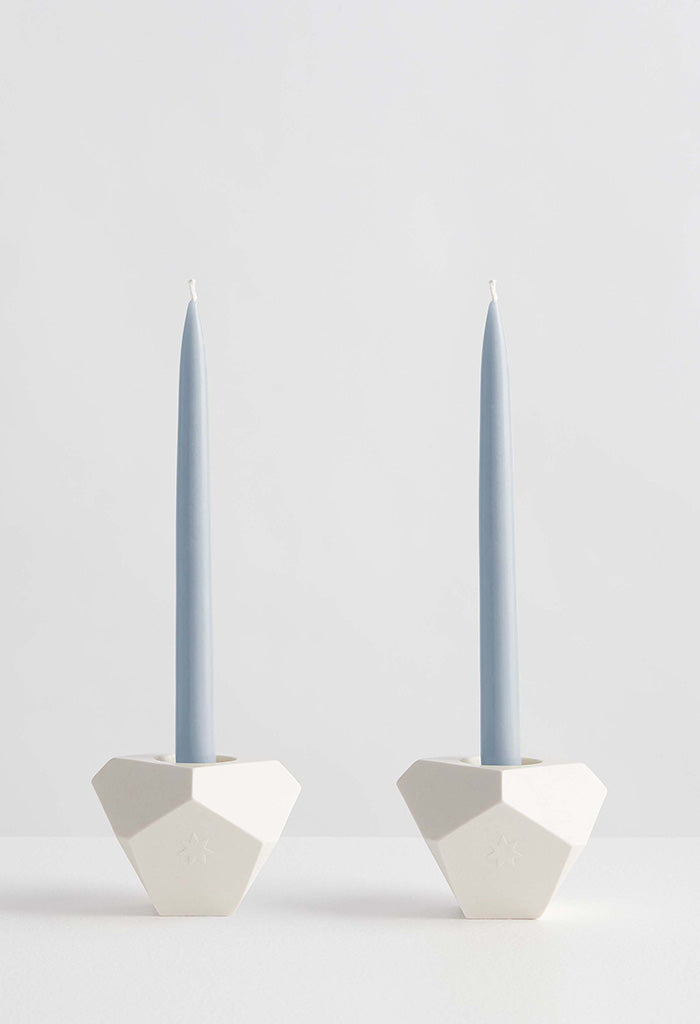 Le Cubist Faceted Marble Candle Holder