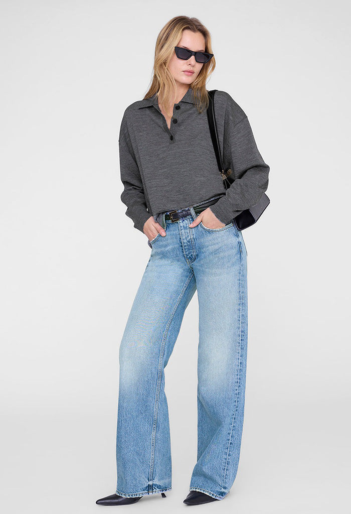 Lee Polo Sweater – Medium Heather Grey