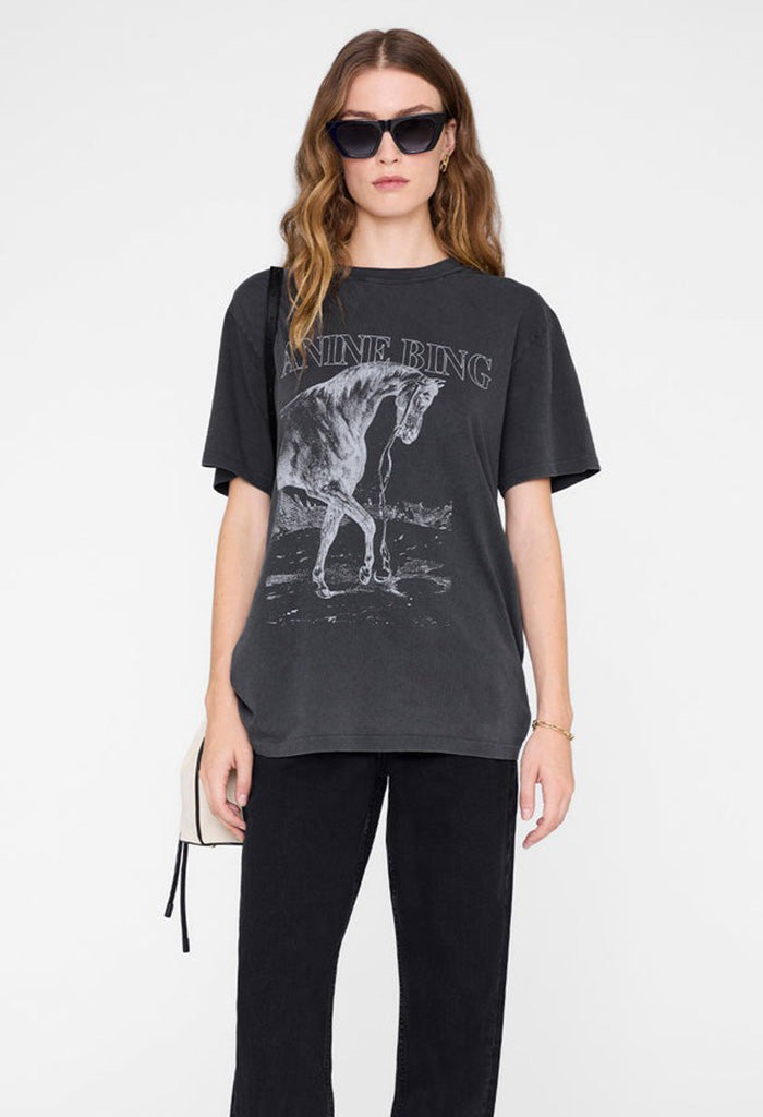 Lili Tee Horse - Washed Black