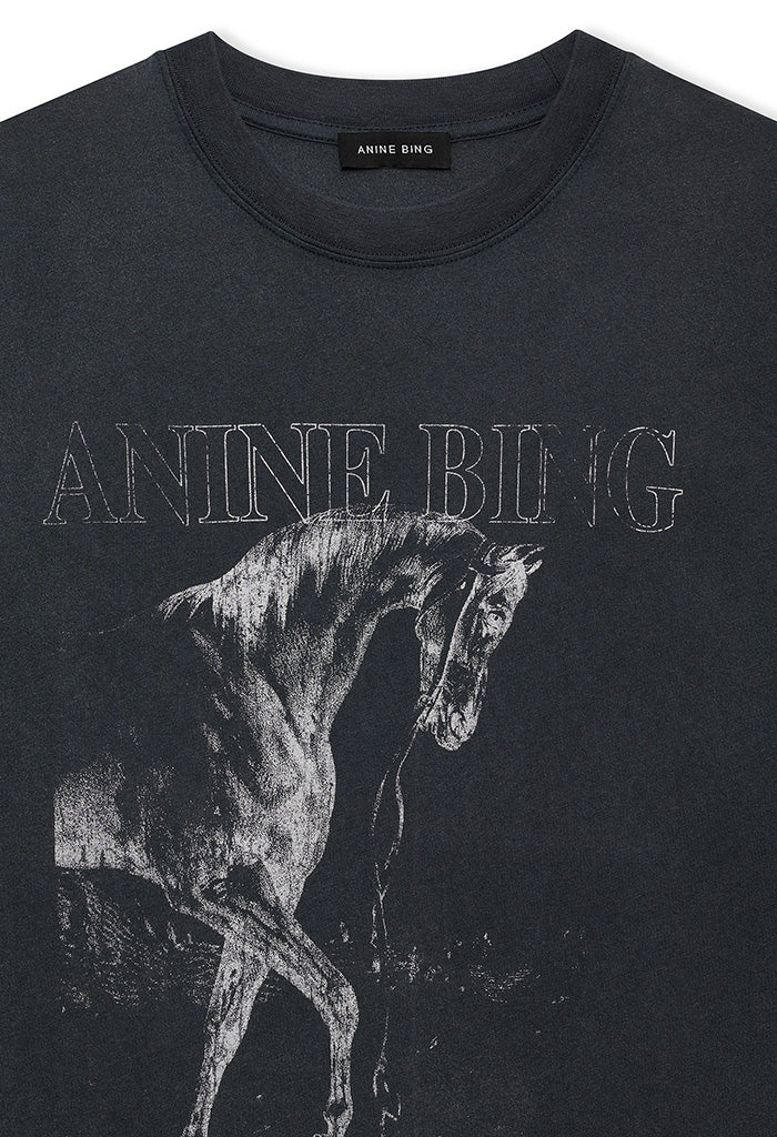 Lili Tee Horse - Washed Black