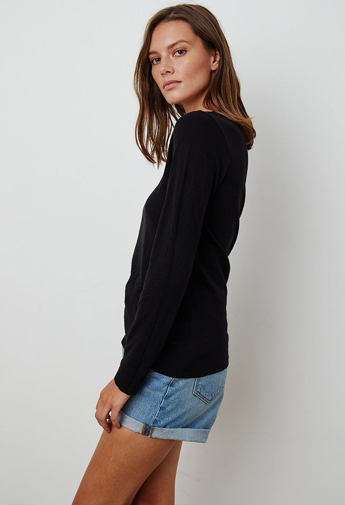 Lizzie Long Sleeved Top - Black