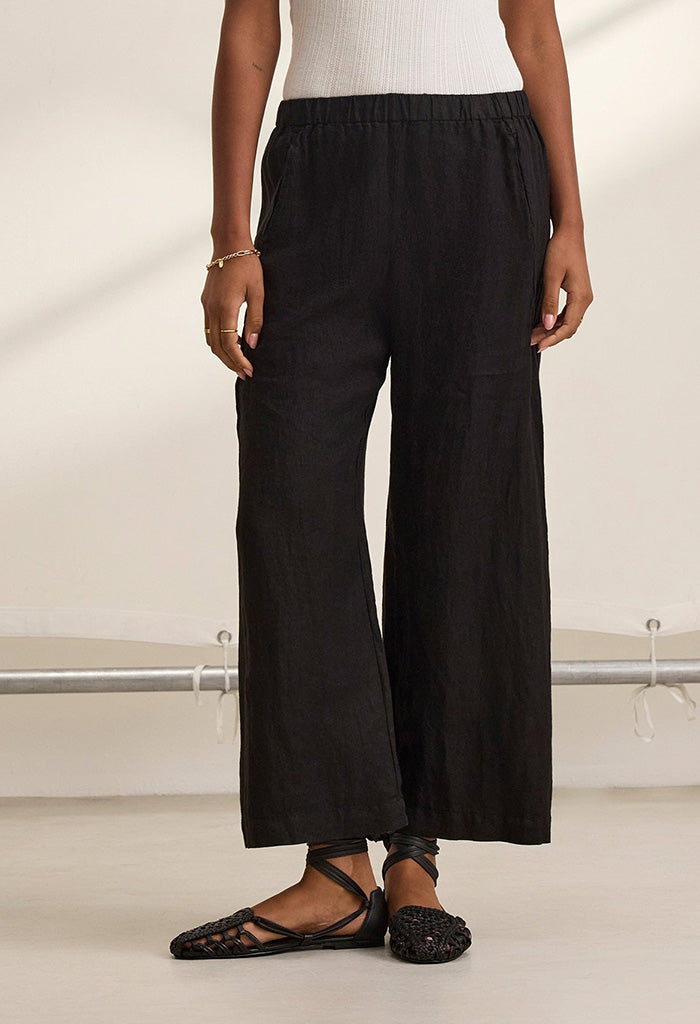 Lola Linen Pant - Black