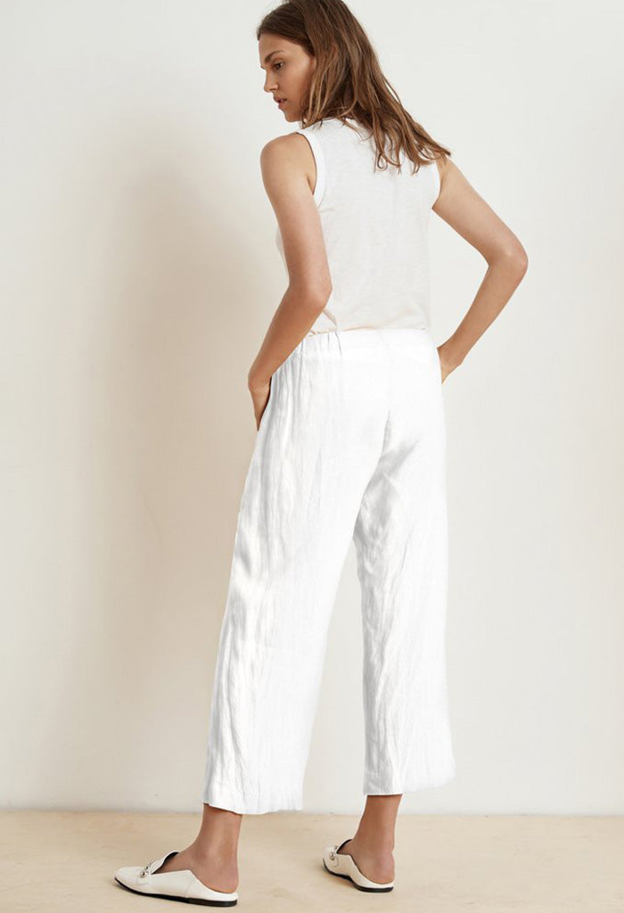 Lola Linen Pant - White