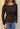 Long Sleeve Wide Neck Top - Black