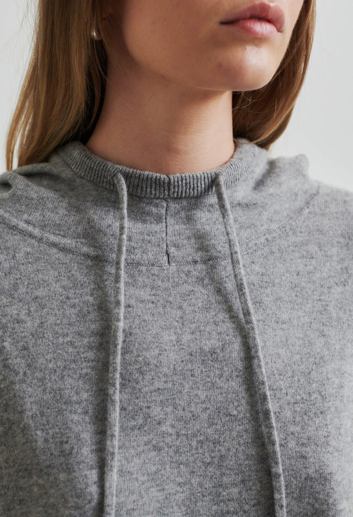 Lounge Knit Hoodie - Grey Melange