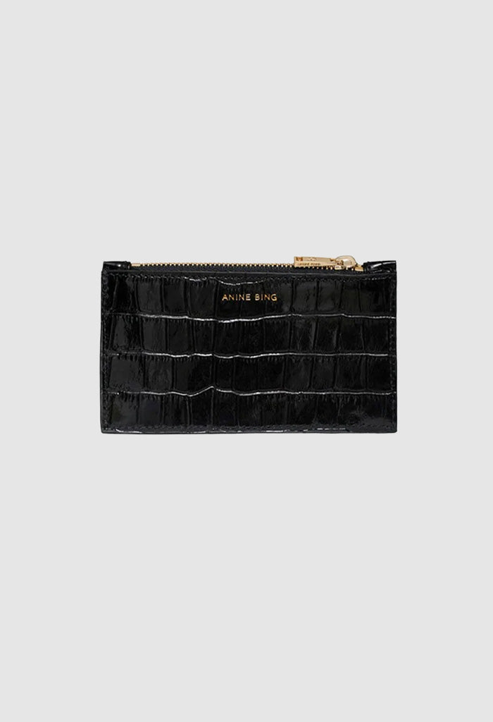 Lucy Card Holder - Black Embossed