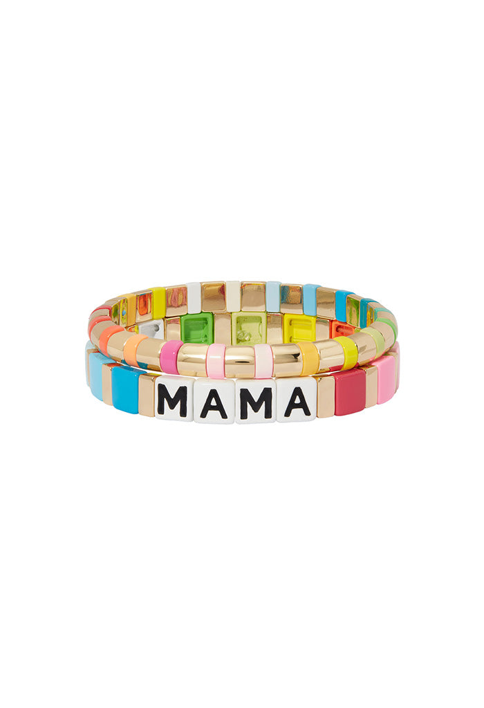 Mama Rainbow Bracelet Duo