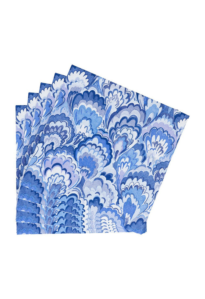 Marbled Ceramica Indigo Luncheon Napkins