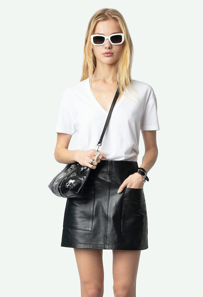 Marta Diamante Wings V-Neck - White