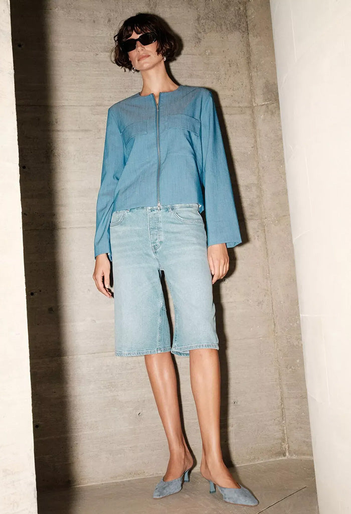 Mathilde Denim Shorts - Light Blue