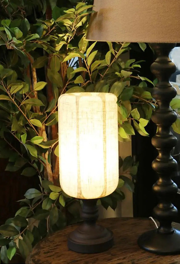 Medina Linen and Glass Lamp
