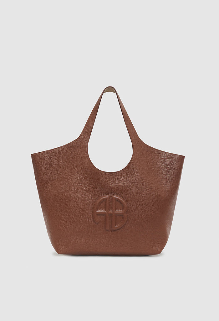 Medium Lili Tote - Cognac Pebbled