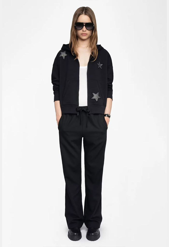 Mia Zip up hoodie - Black