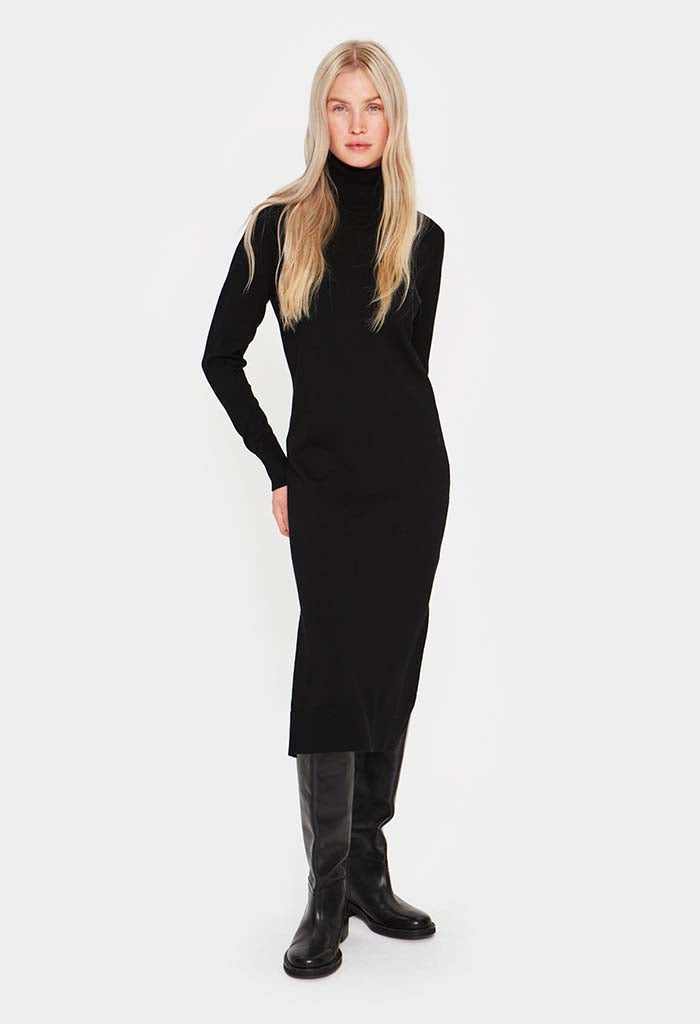 Mila Rollneck Dress - Black
