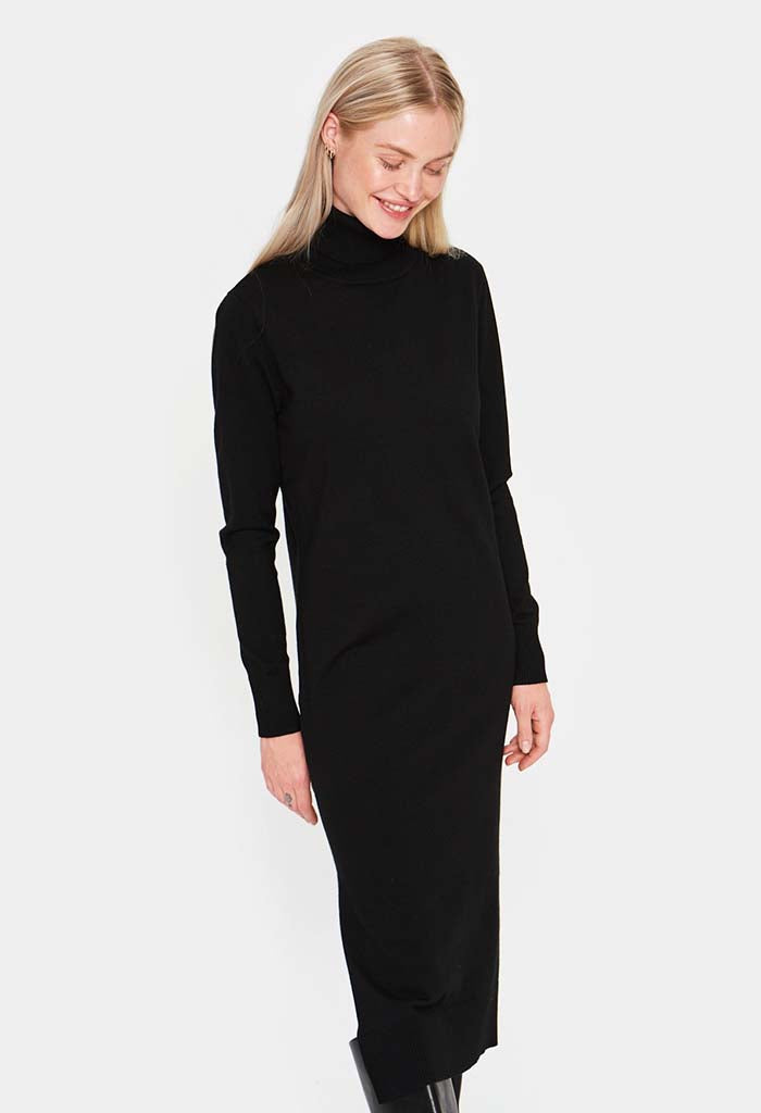 Mila Rollneck Dress - Black