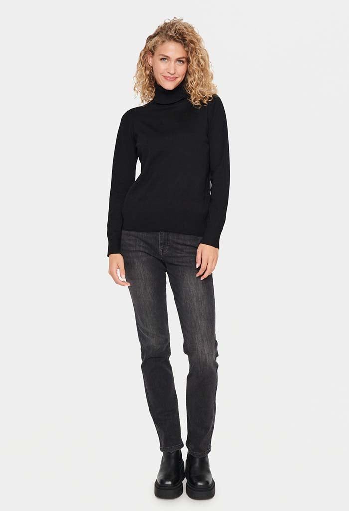 Mila Rollneck Knit - Black