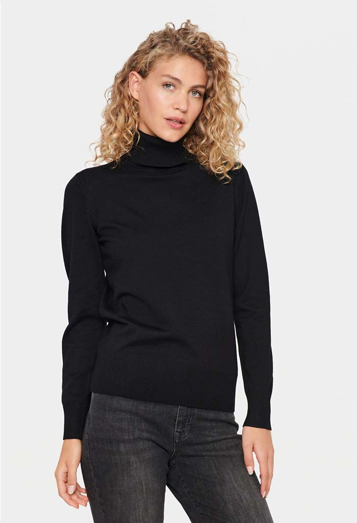 Mila Rollneck Knit - Black