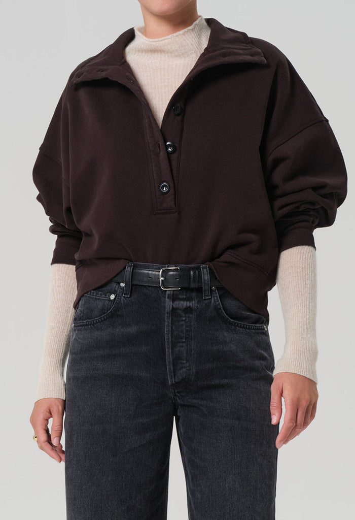 Mirelle Funnel Neck - Chocolate