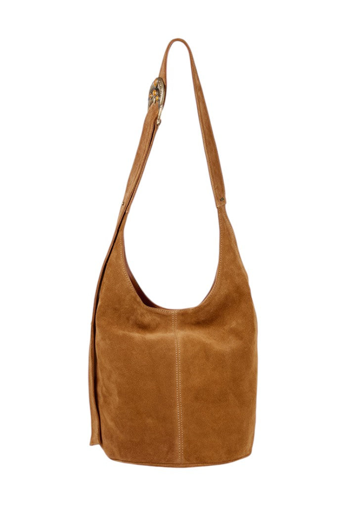 YOUYOU Leather Bucket Bag - Cognac